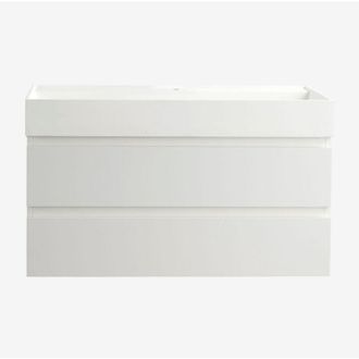 Sklum Sklum - Conjunto De Mueble De Ba&ntilde;o En Madera Y Chapa De Fresno Con Lavabo Integrado Ona