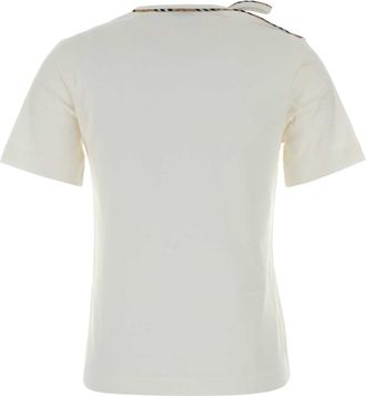 Burberry Check T-Shirt - White