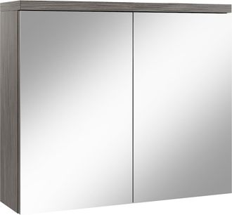 Badplaats Badplaats Armario Espejo Toledo 80 X 20 X 60 Cm - Roble Gris - M