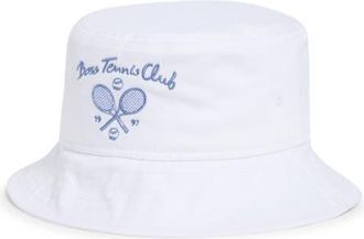 BOSS Tennis Club Cotton Twill Bucket Hat in White at Nordstrom, Size Small