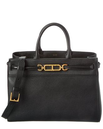 Tom Ford Logo Leather Tote