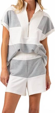 Sundays Brisa Pull-On Shorts In Heather Grey Coco Milk