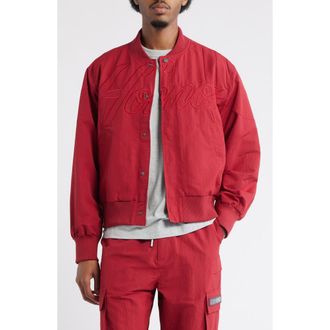 Honor The Gift Logo Embroidery Bomber Jacket in Plum at Nordstrom Rack, Size Small