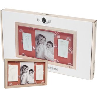 PETIT ARTICHAUT 2 Prints - Baby Imprint & Photo Frame, Twin Keepsake Frame in Rainbow Terracotta at Nordstrom