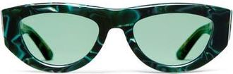 Vada Jewelry Tokio Sunglasses in Malachite at Nordstrom