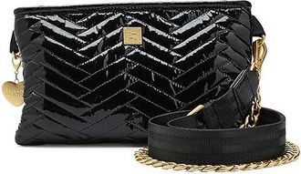 Think Royln Almost Famous Womens Handbags Black Paten, Polyester