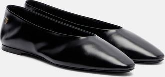 Saint Laurent Sao leather ballet flats