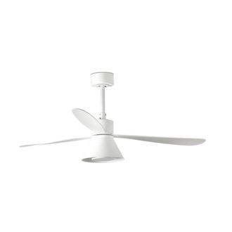 Netlighting Amelia Large Cone Led White Ceiling Fan 6 Speed