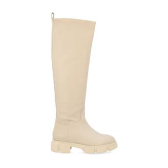 Copenhagen High Boots, female, Beige, Size: 6 US Smooth Leather Ankle Boot
