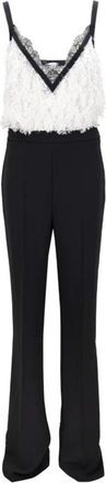 Elisabetta Franchi Elegante jumpsuit met versierde details - Dames - Jumpsuits - Zwart - XL - Pailletten - Jumpsuits & Playsuits