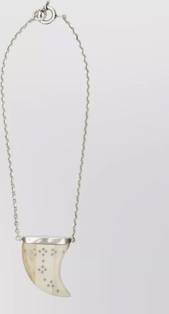 Isabel Marant ellen horn charm pendant chain necklace