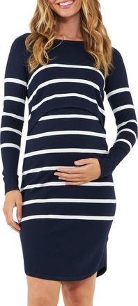Ripe Valerie Up/Down Nursing Tunic in Navy/white at Nordstrom, Size X-Small Au