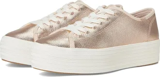 Keds Triple Up Leather Womens Shoes Rose Gold Metallic Leather : 6.5 B - Medium