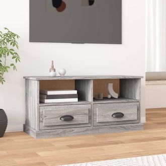vidaXL Vidaxl - Mobile Tv Grigio Sonoma 93x35,5x45 Cm In Legno Multistrato