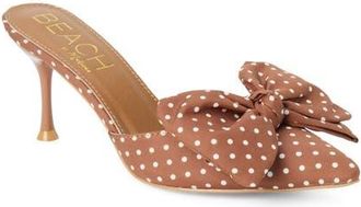 Matisse Footwear Goldie Bow Pointed Toe Mule in Brown Dot at Nordstrom, Size 10