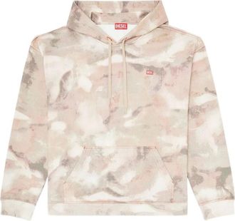 Diesel S-Boxt Hoodie - Heren - Hoodies - Beige - L - Katoen - Hoodies & sweatvesten
