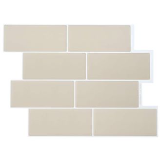 vidaXL Azulejo De Metro 10 Pcs Beige 29 X 21 Cm Poliuretano Y Pet Vidaxl