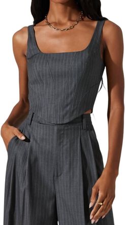 Astr Nivia Corset Top In Grey