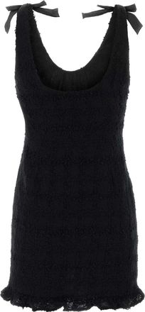 Alessandra Rich Womens Black Boucl&atilde;&copy; Mini Dress Abiti