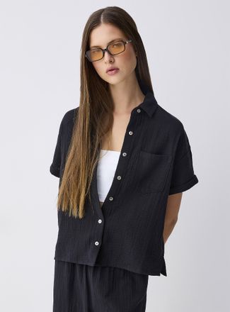 Twik Womens Short-sleeve organic cotton gauze shirt