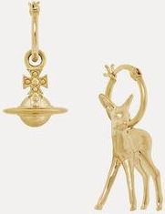 Vivienne Westwood Monette Small Earrings Gold Swarovski Crystals Women