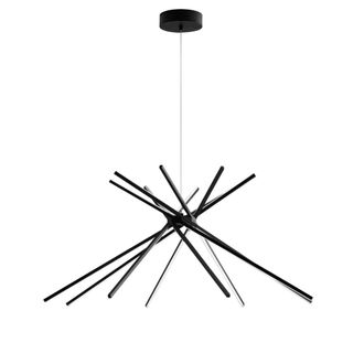 Luce-Ambiente-Design L&aacute;mpara de techo de aluminio negro 56w 3000k (luz caliente)