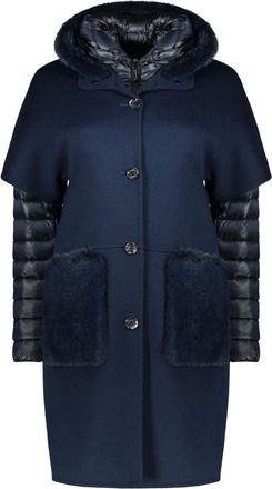 Moorer Dames, Mantels, Blauw, Maat: XS