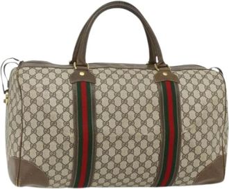 Gucci Pre-owned Weekend Bags, female, Beige, Size: ONE SIZE Pre-owned Boston Bag