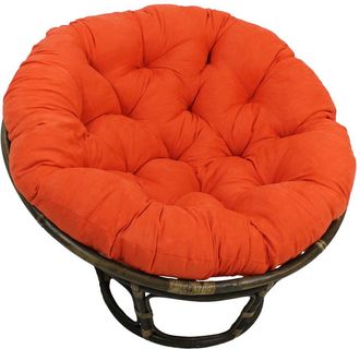 International Caravan Inc Rattan 42-Inch Papasan Chair with Micro Suede Cushion
