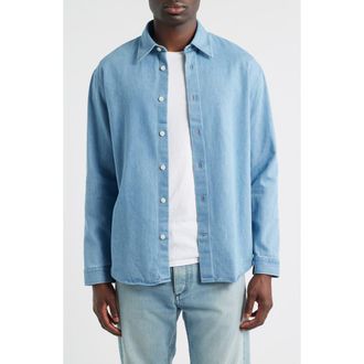 Nn.07 Casper 50033 Relaxed Fit Denim Button-Up Shirt in Blue Denim at Nordstrom, Size Xx-Large
