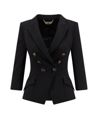 Elisabetta Franchi Fitted Blazer With Logoed Buttons-Donna
