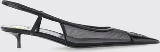 Saint Laurent D&eacute;collet&eacute; slingback Gaspar in nylon a rete con tacco basso