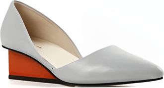 All Black Square Wedge In Purple/orange