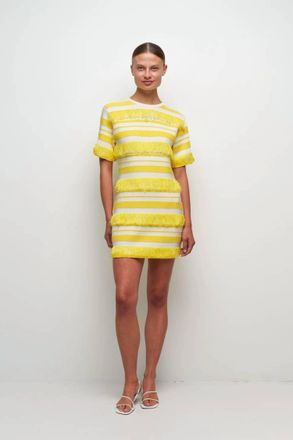 SIMKHAI Torrance Mini Dress In Solar Stripe