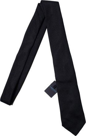 Lanvin zwarte gestructureerde stropdas