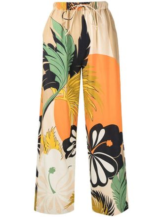 Bambah Broek met bloemenprint - Veelkleurig