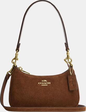 Coach Womens Teri Mini Crossbody Bag - Brown Leather - One Size
