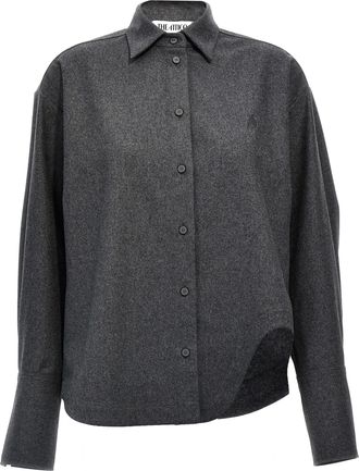 The Attico Gray Wool Womens Blouse
