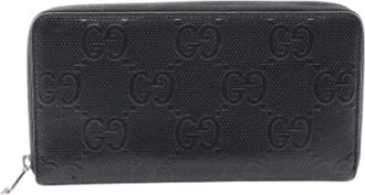 Gucci Pre-owned Vintage Long Wallet (bi-fold) - Heren - Vintage Accessoires - Zwart - ONE Size - Leer - Vintage