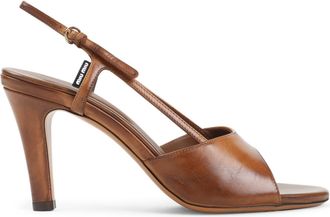 Miu Miu Womens Brown Calf Leather Sandals - Size EU 37