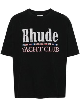 Rhude Flag cotton T-shirt - Black