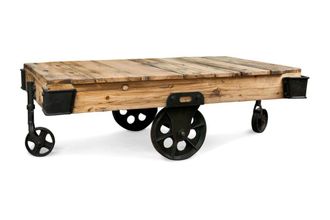 PIB Mesa de centro de madera marron