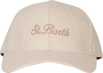 MC2 Saint Barth Accessoires, Dames, Wit, ONE Size, Witte Baseballpet met Logo