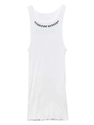 Chrome Hearts Canotta Scroll con logo - Bianco