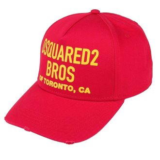 Dsquared2 Mens Bros Of Toronto Baseball Cap Red Hat Cotton - One Size