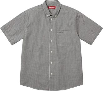 SUPREME SS26 Gingham S/S Shirt Black SUP-SS26-356-BLK