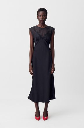 Claudie Pierlot Flowy organza lace long dress