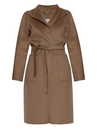 Max Mara belted coat - women - Cashmere - 40 - Brown