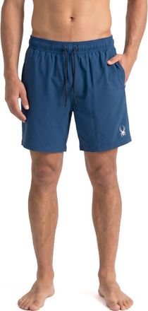Spyder Ripstop Texture Volley Swim Shorts in Abyss at Nordstrom Rack, Size Xx-Large
