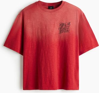H&M T-Shirt in Oversized Fit - Red